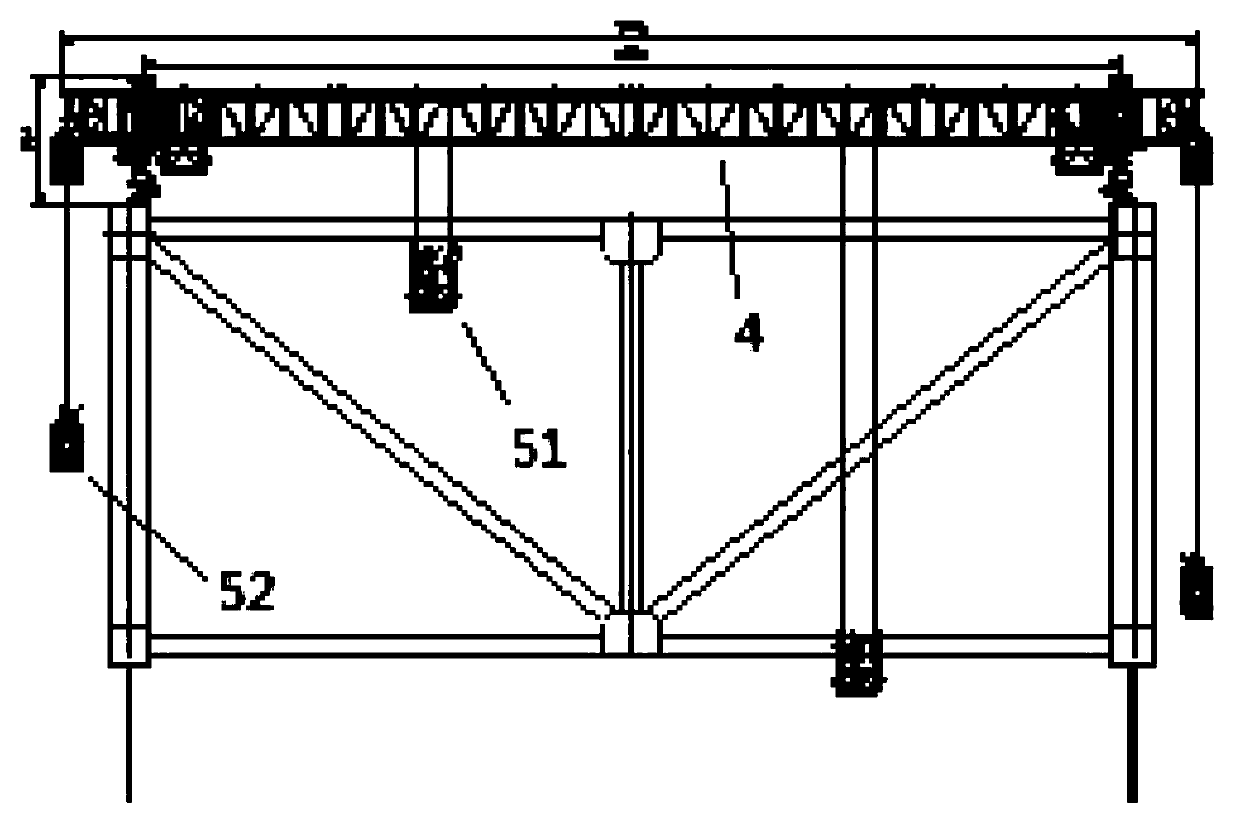 Overhauling truss vehicle for large-span steel truss arch bridge arch