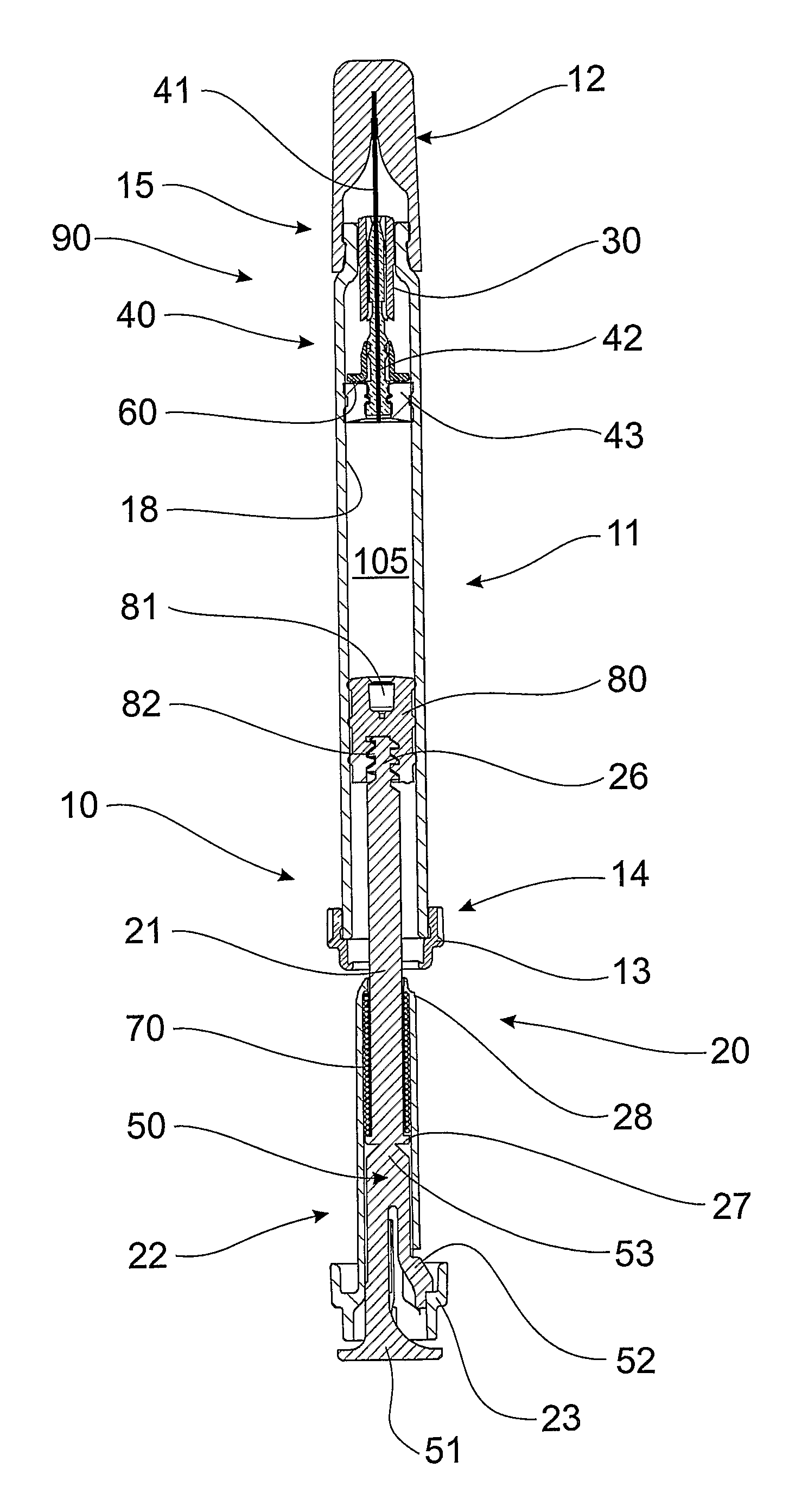 Prefilled retractable syringe, plunger and needle assembly