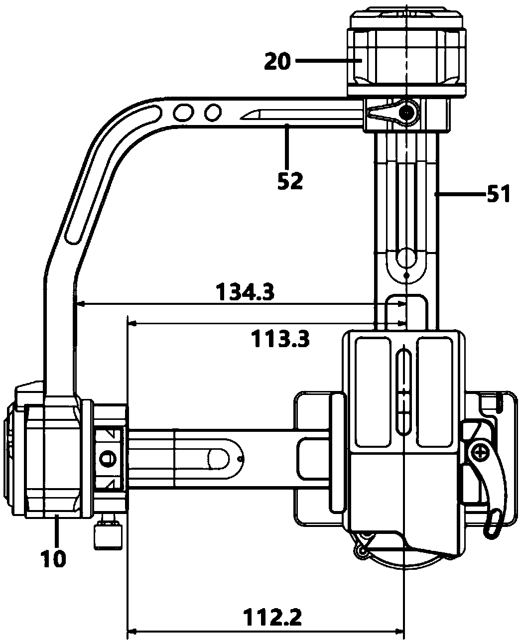 Stabilizer motor connecting structure