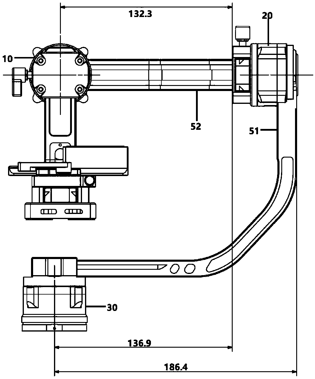 Stabilizer motor connecting structure