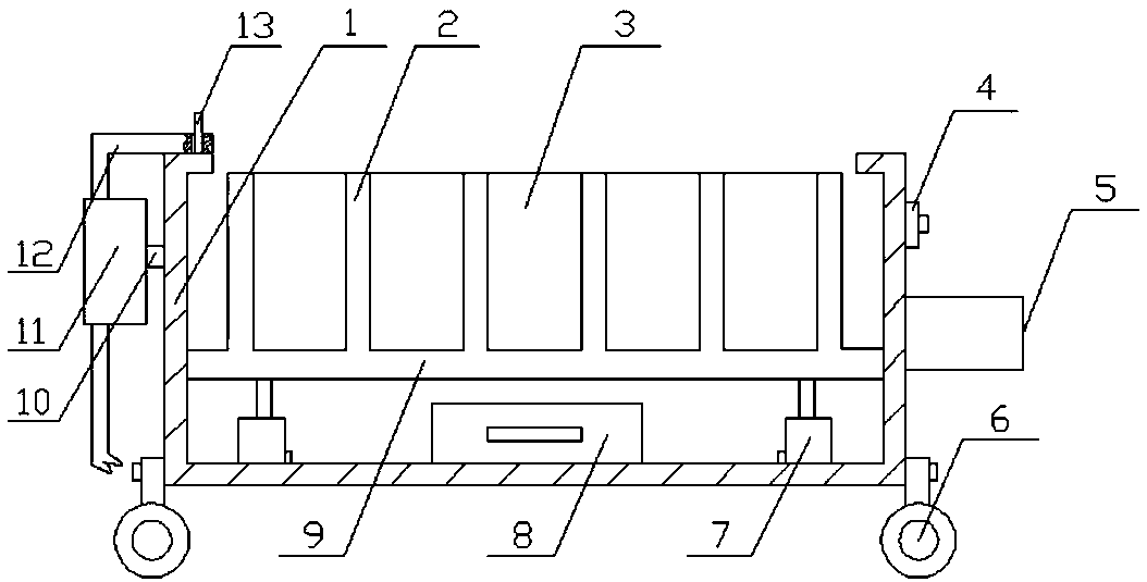 Workpiece storing rack facilitating structure adjusting