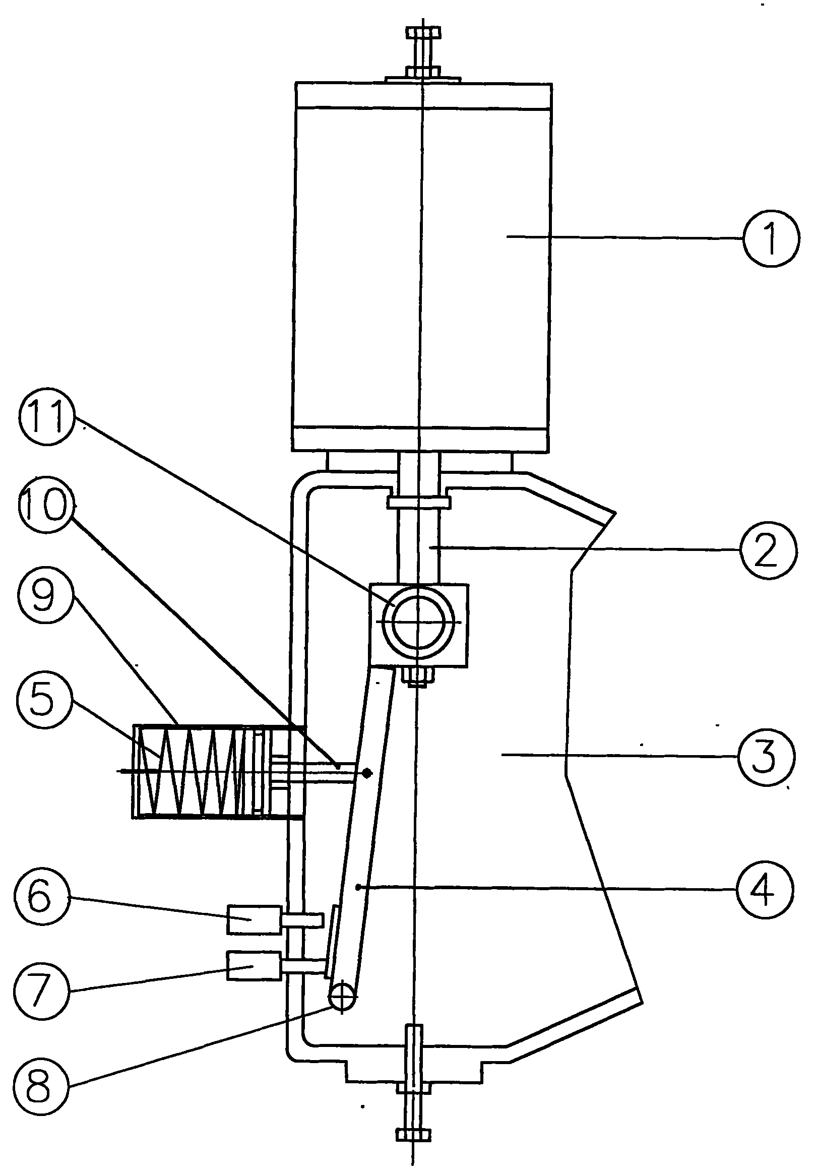Pneumatic actuator of valve