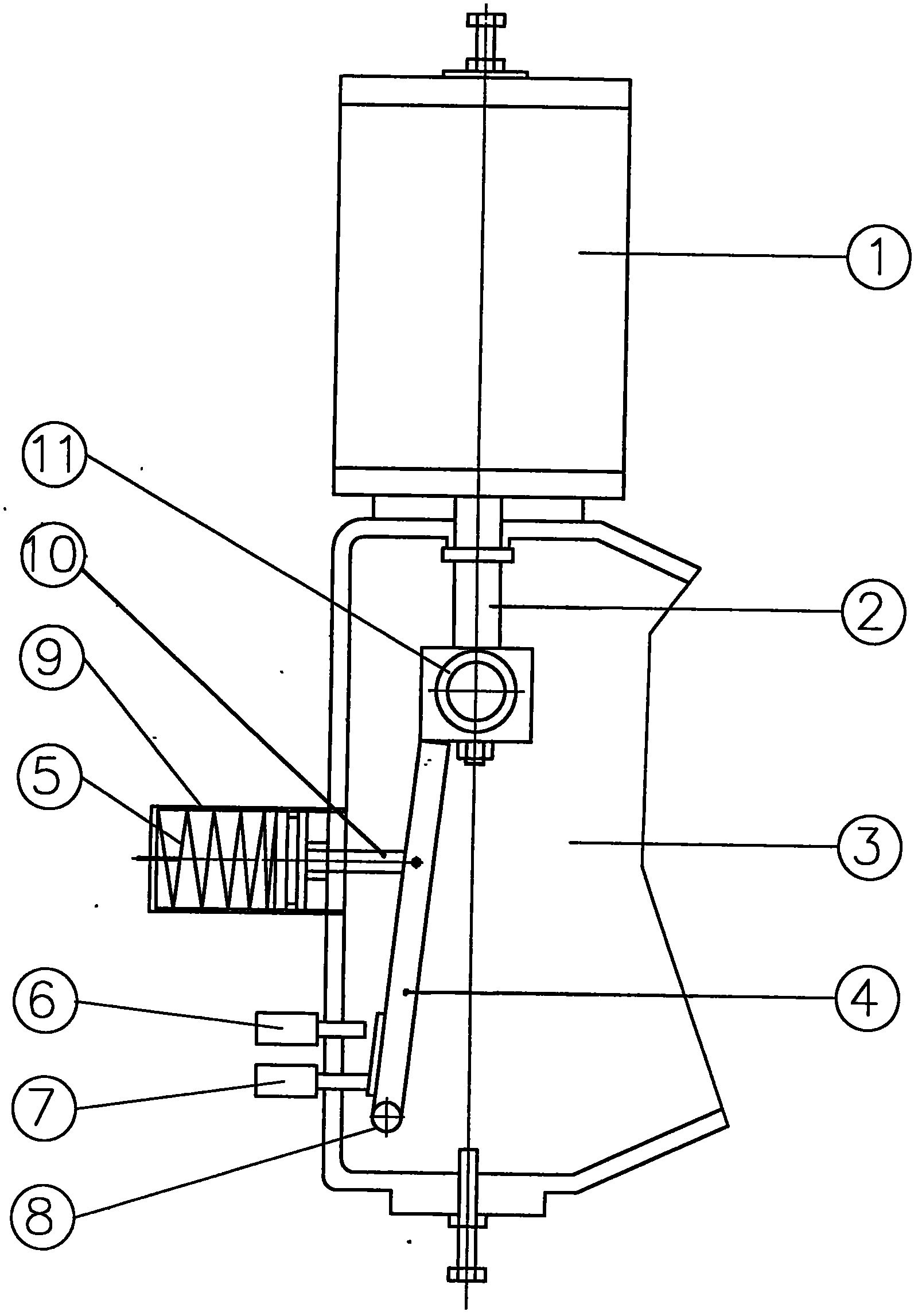 Pneumatic actuator of valve