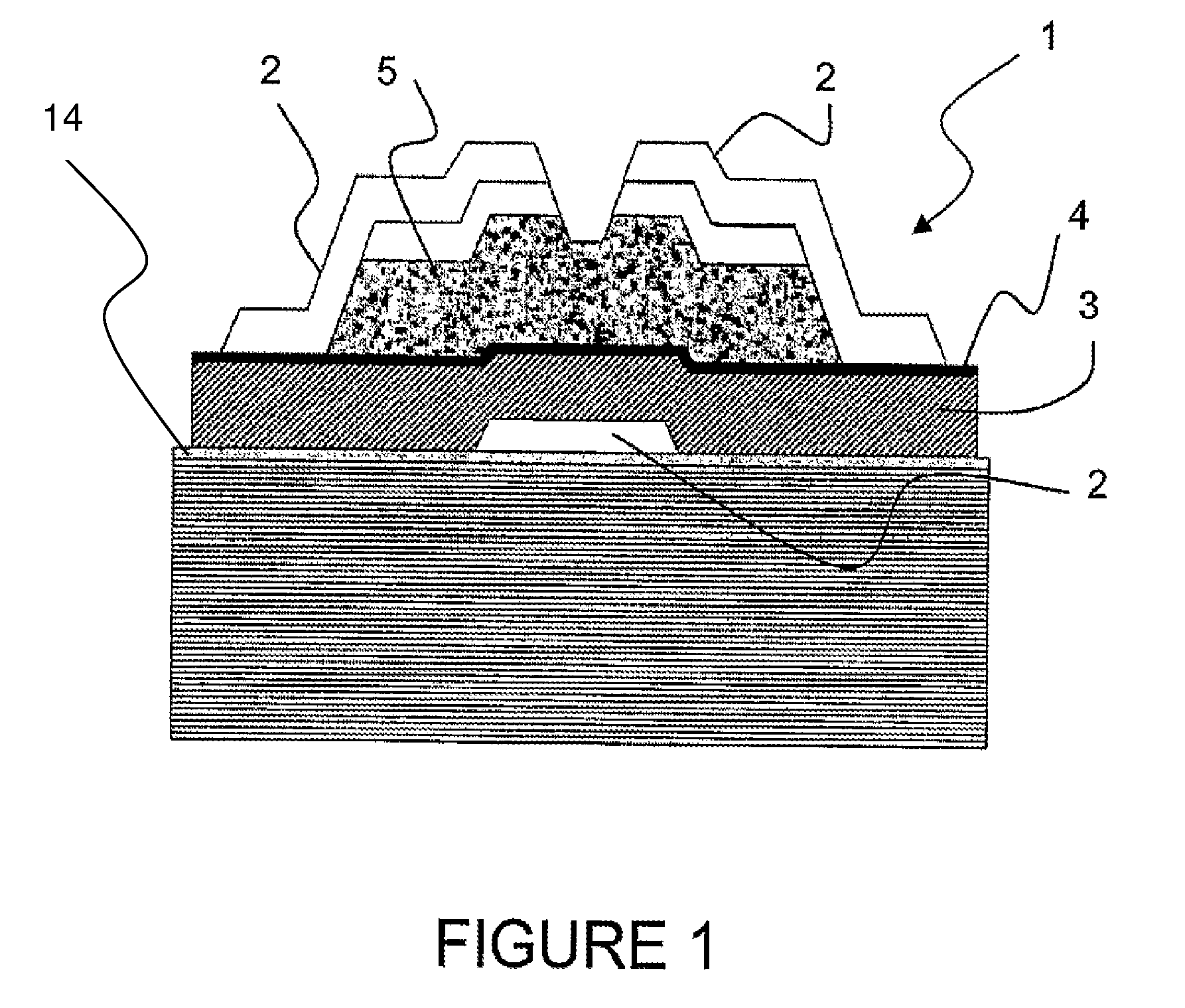 Transistor for active matrix display and a method for producing said transistor