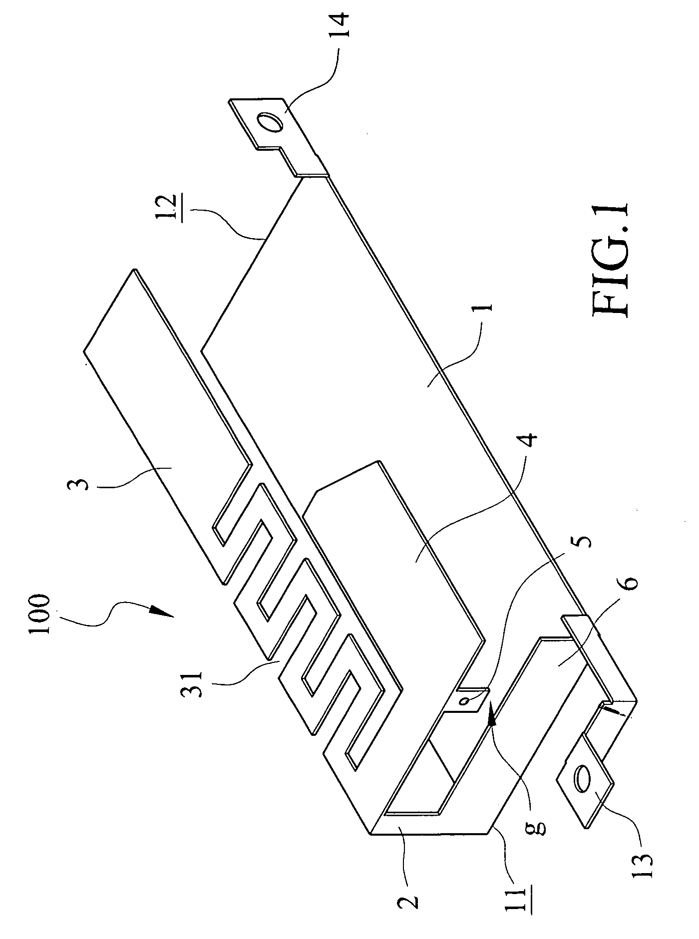 Planar inverted-F antenna with extended grounding plane