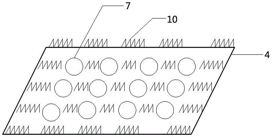 Floating wave-absorbing wall unit and wave-absorbing wall group suitable for offshore floating bodies