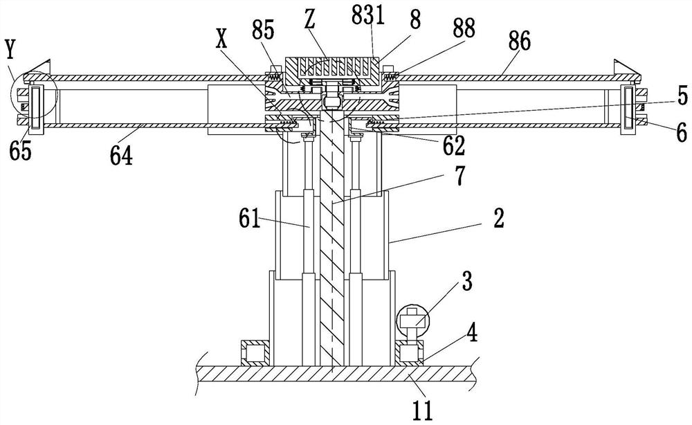 A kind of internal treatment device of foundry sand box and internal treatment process of foundry sand box