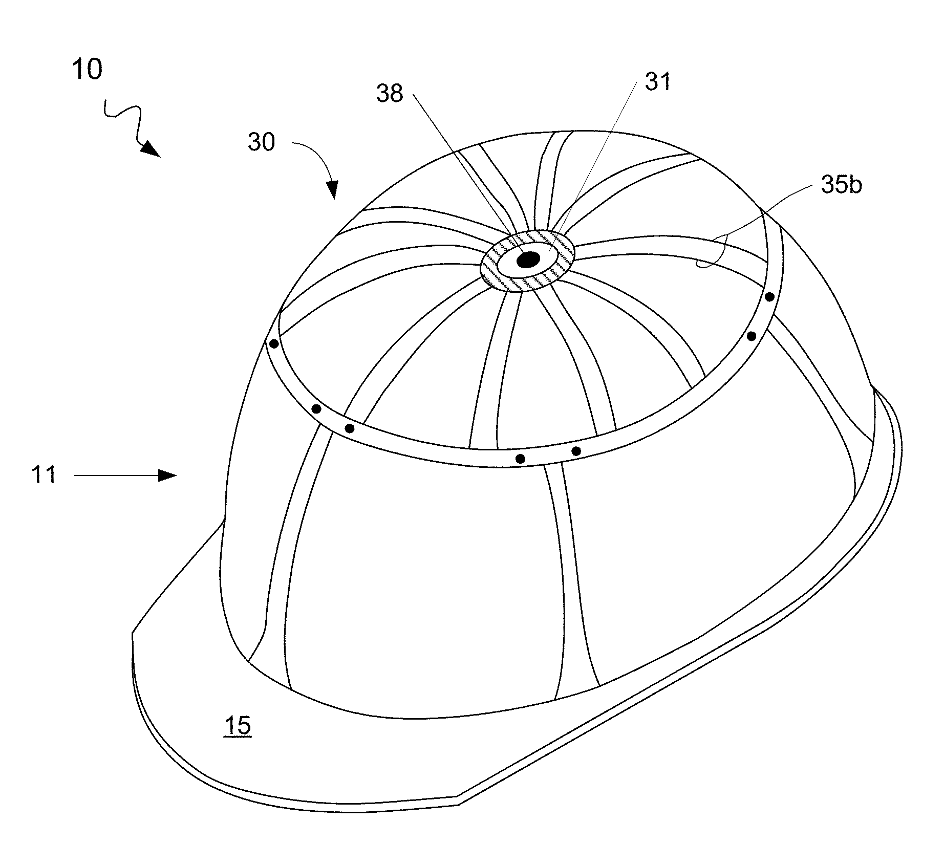 Headgear with fan assembly device