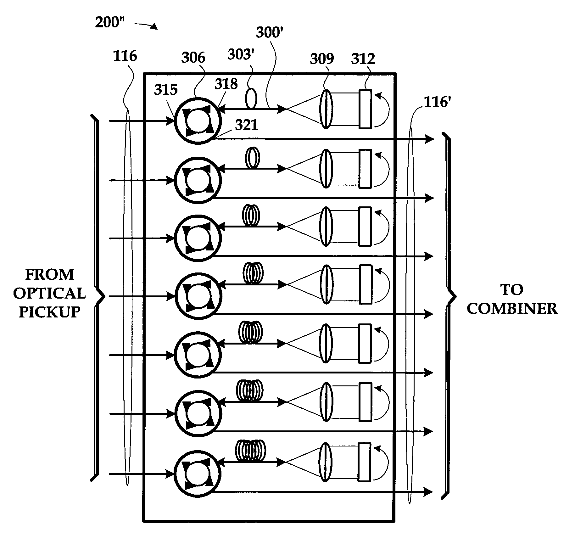 Single detector receiver for multi-beam LADAR systems