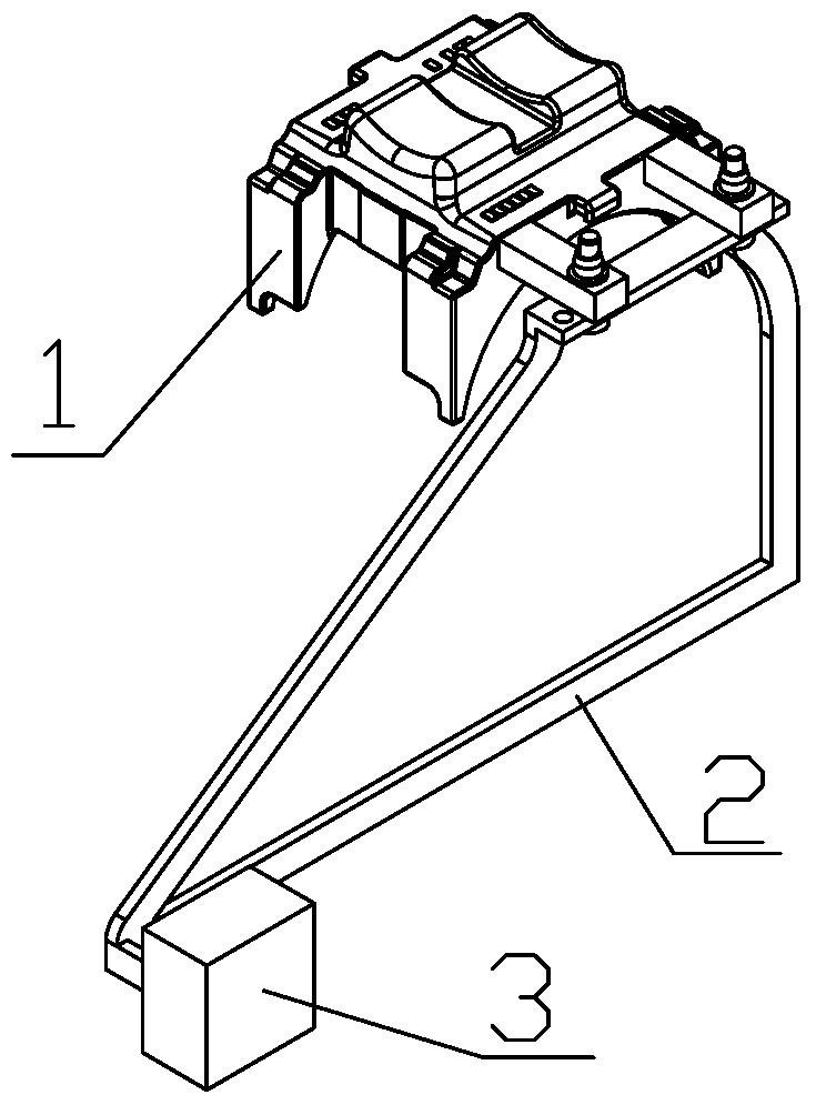 Derailment detection device and detection method based on saddle positioning