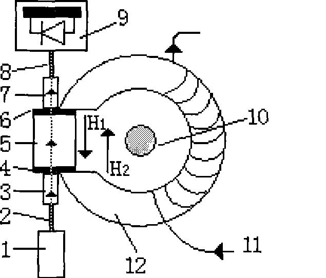 Magnetic collection feedback type optical fiber current sensor