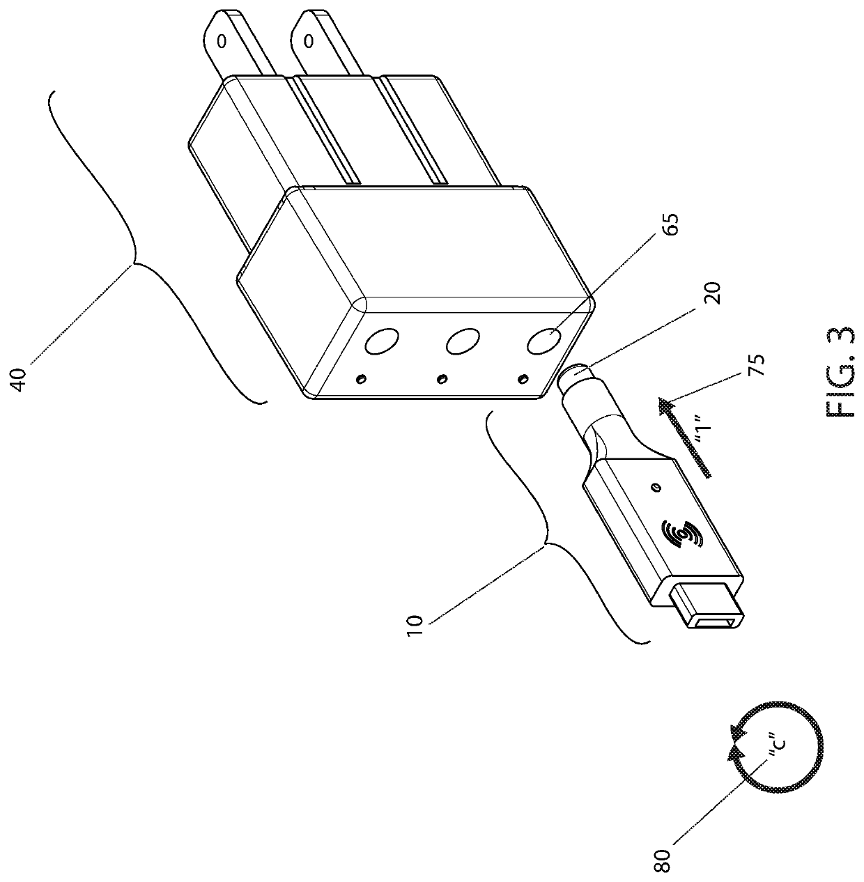 Charging device for cellular phone