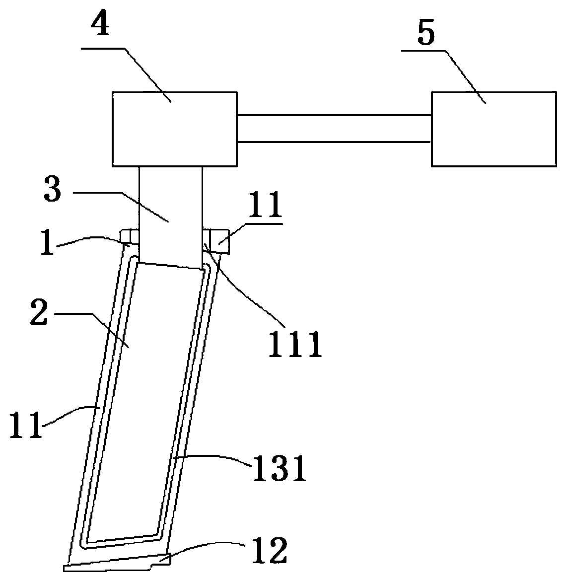 Stator blade pressure pulsation measuring device