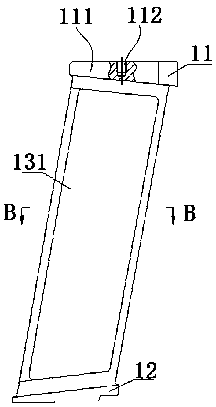 Stator blade pressure pulsation measuring device