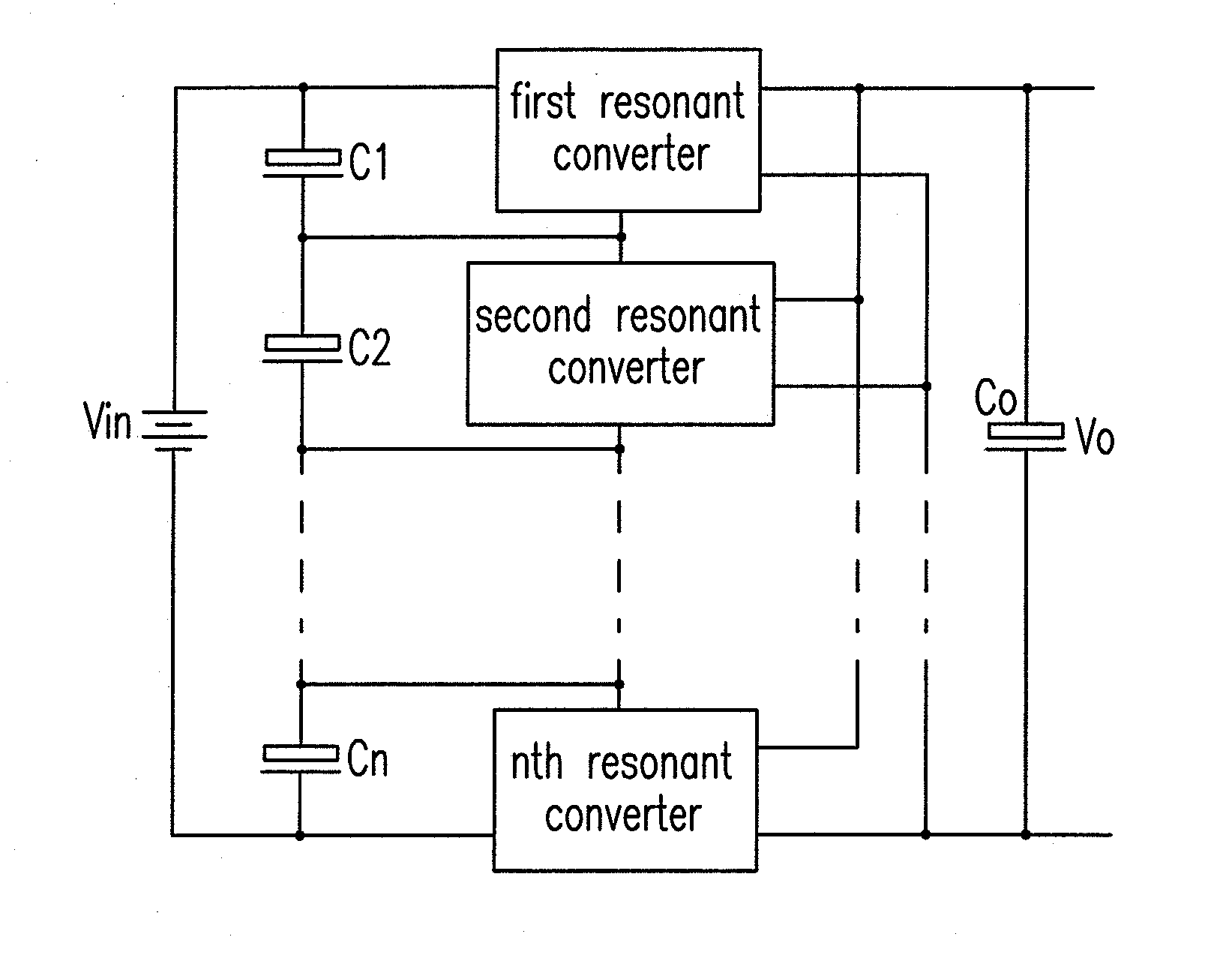 Parallel-connected resonant converter circuit and controlling method thereof