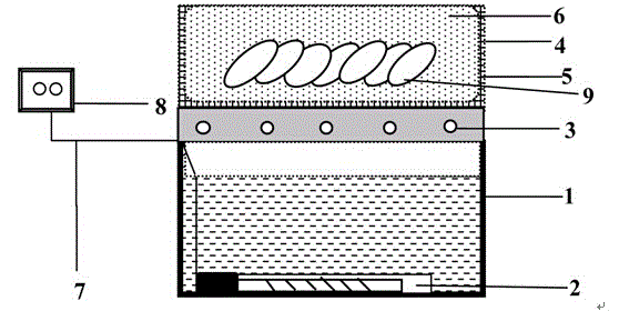 Temperature controlled and moisture kept Chinese alligator eggs incubator