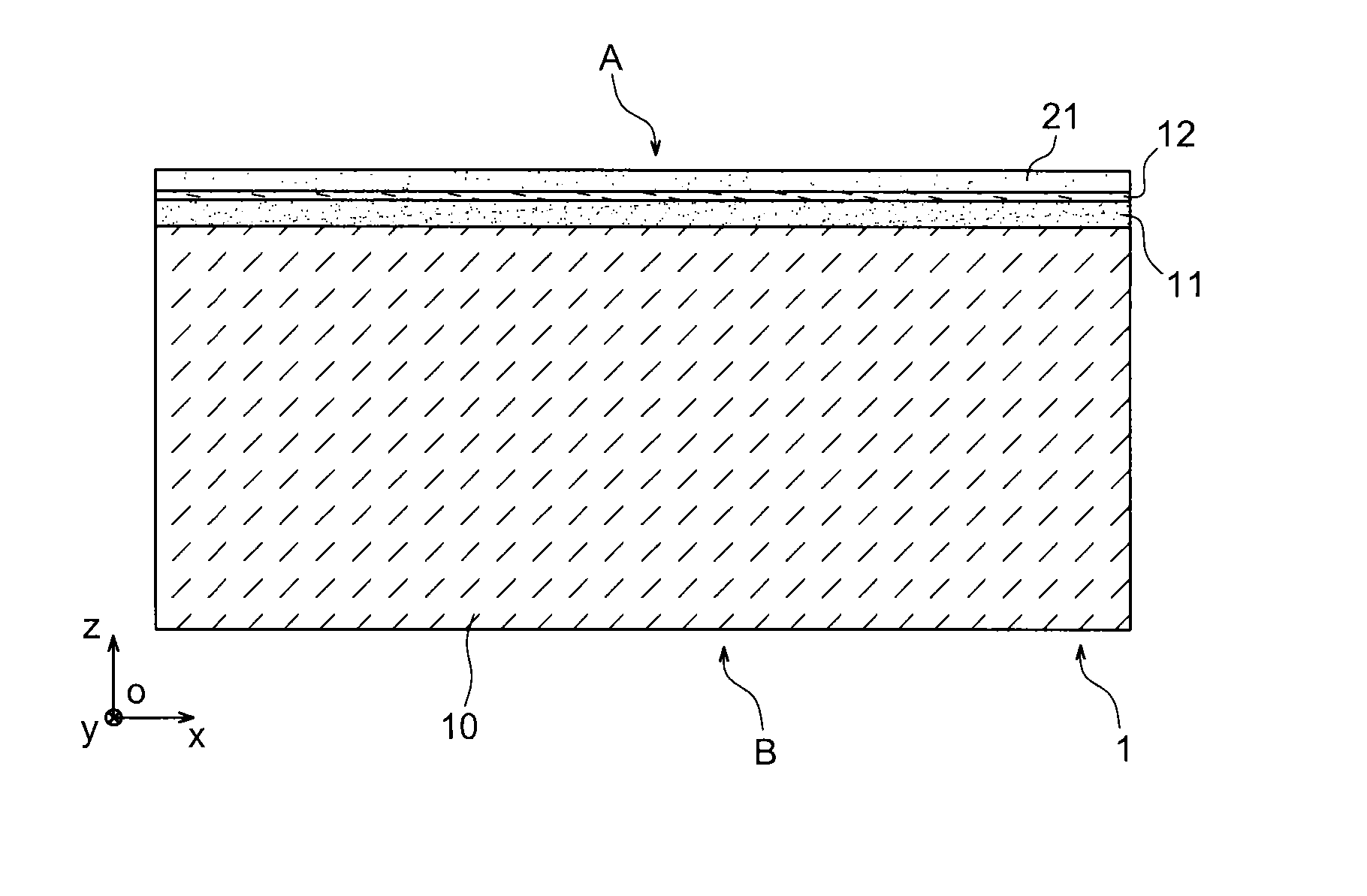 Method for separation between an active zone of a substrate and its back face or a portion of its back face