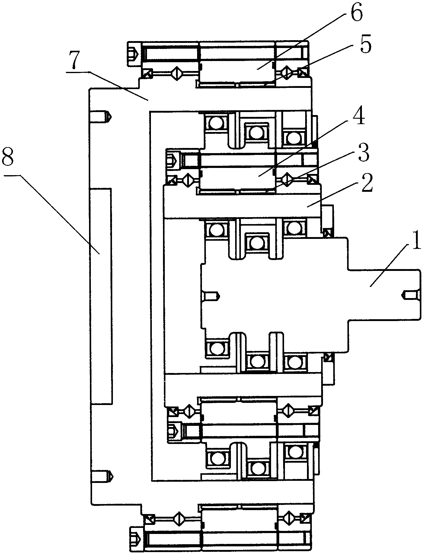 Embedded dual-layer rolling harmonious reducer