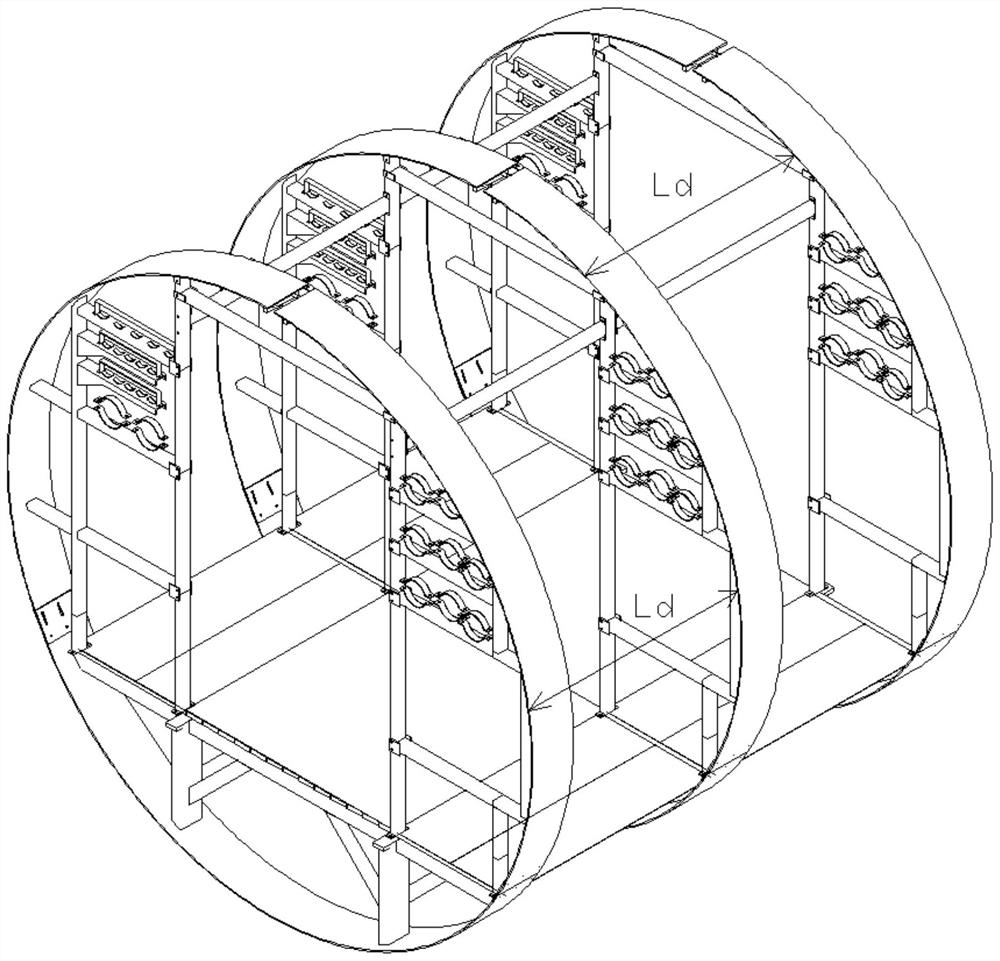 A structure assembled with built-in support members for pipe gallery and pipe gallery