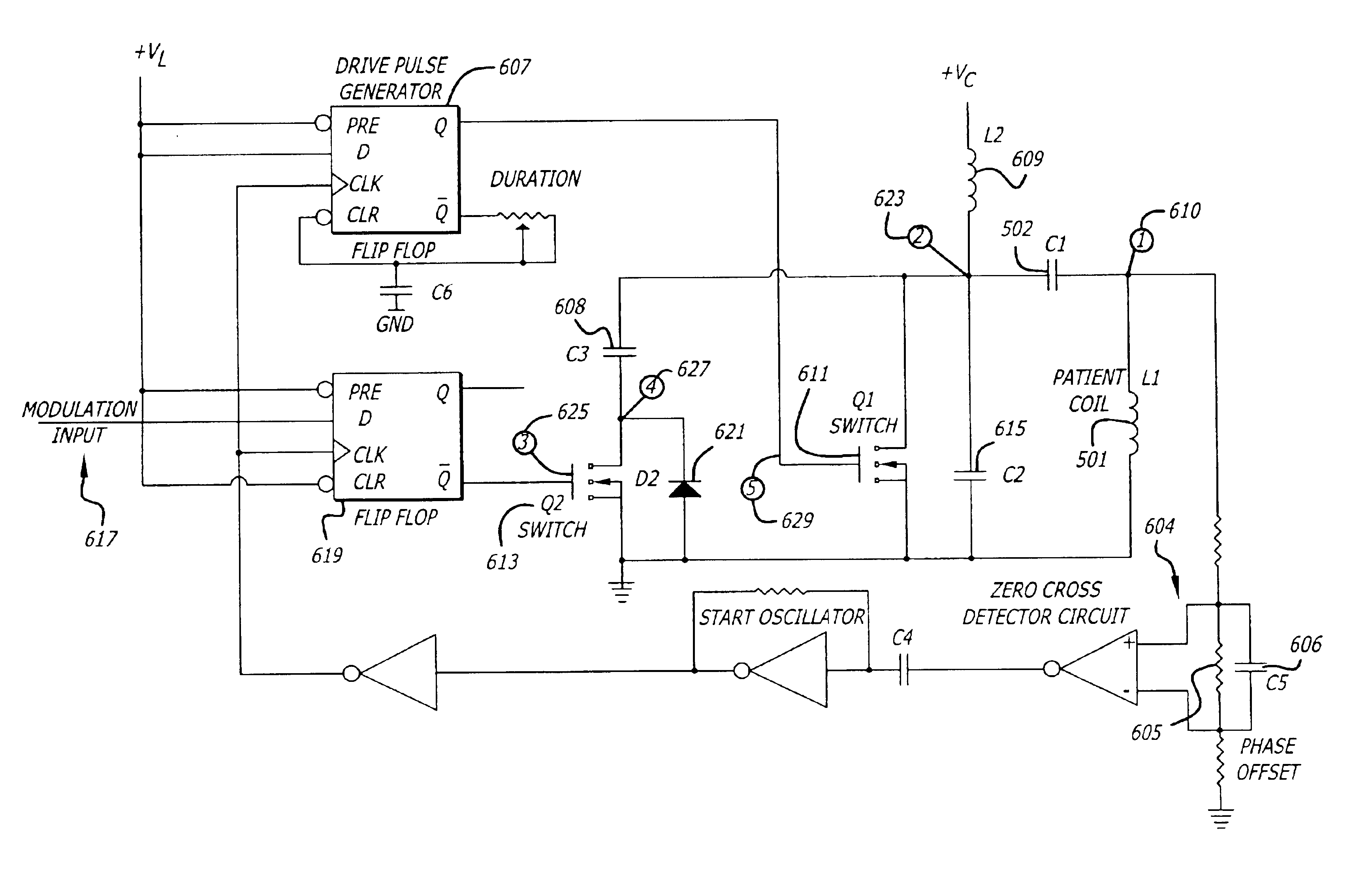 Switched reactance modulated E-class oscillator design
