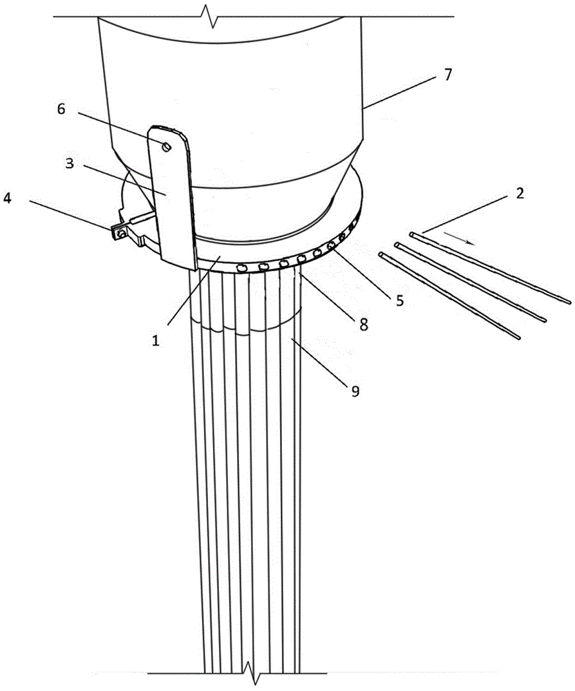 A prestressed jack quick installation auxiliary device and its installation method