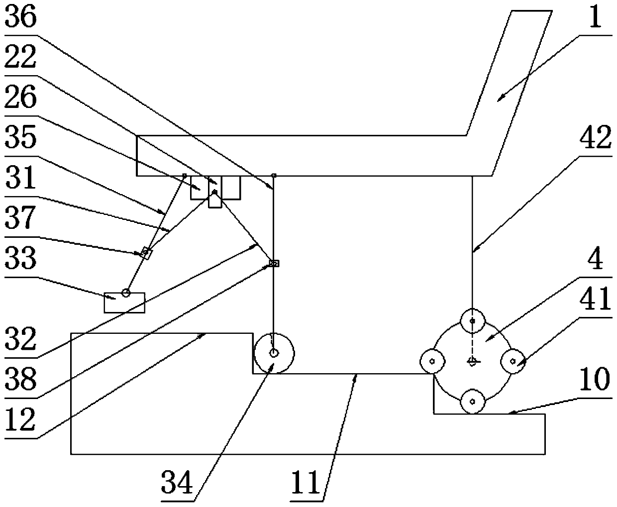 A connecting rod type stair climbing wheelchair