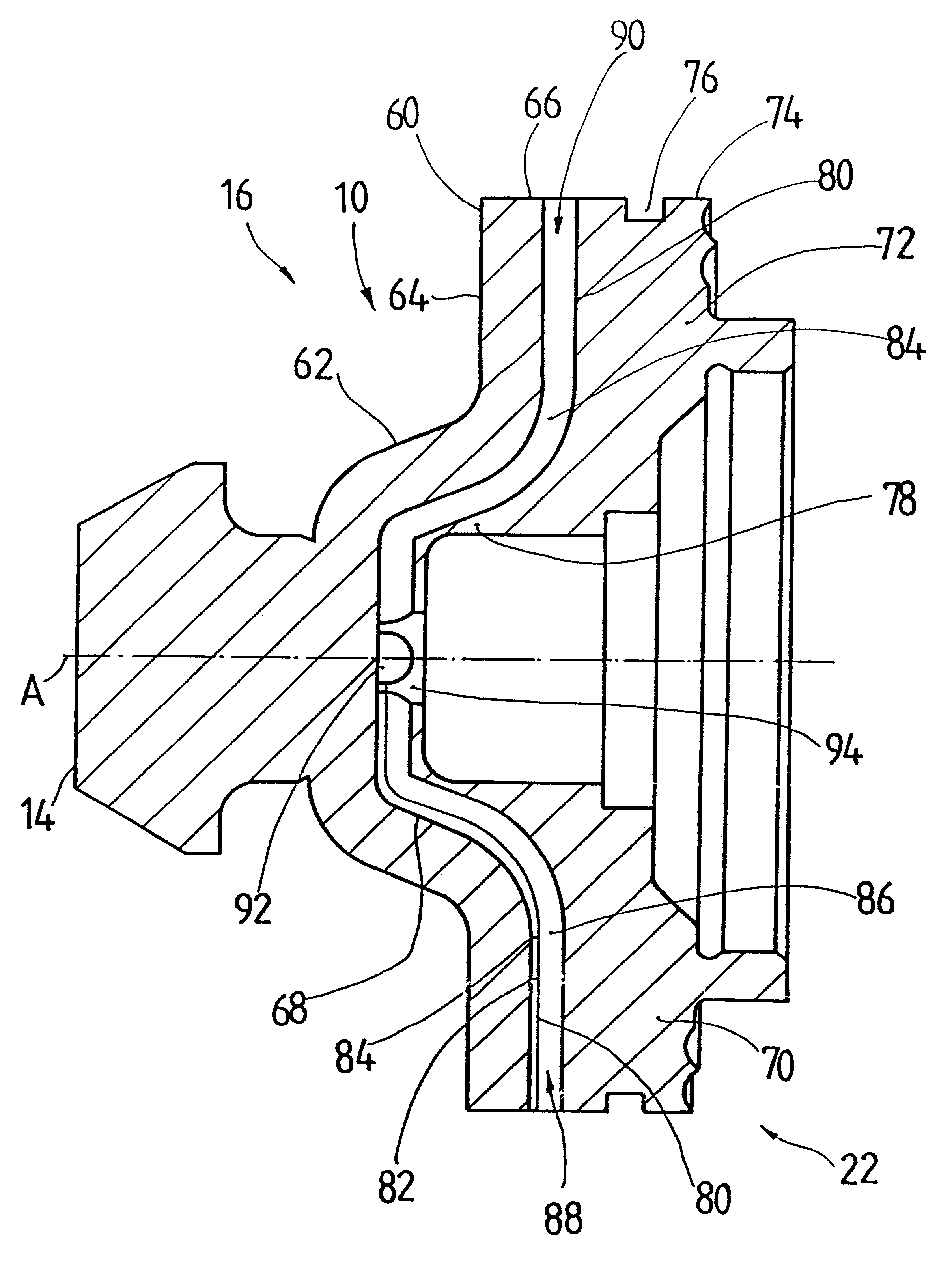 Hub arrangement for a hydrodynamic torque converter and method for producing same