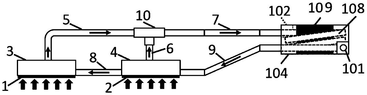 A liquid-cooled heat dissipation circulation loop device for blade server