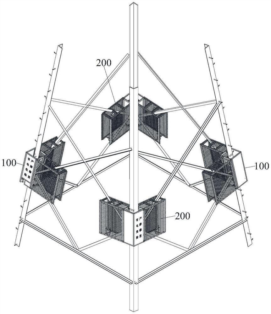 Iron tower anti-climbing device, iron tower anti-mistaken-climbing management and control system and anti-mistaken-climbing management and control method