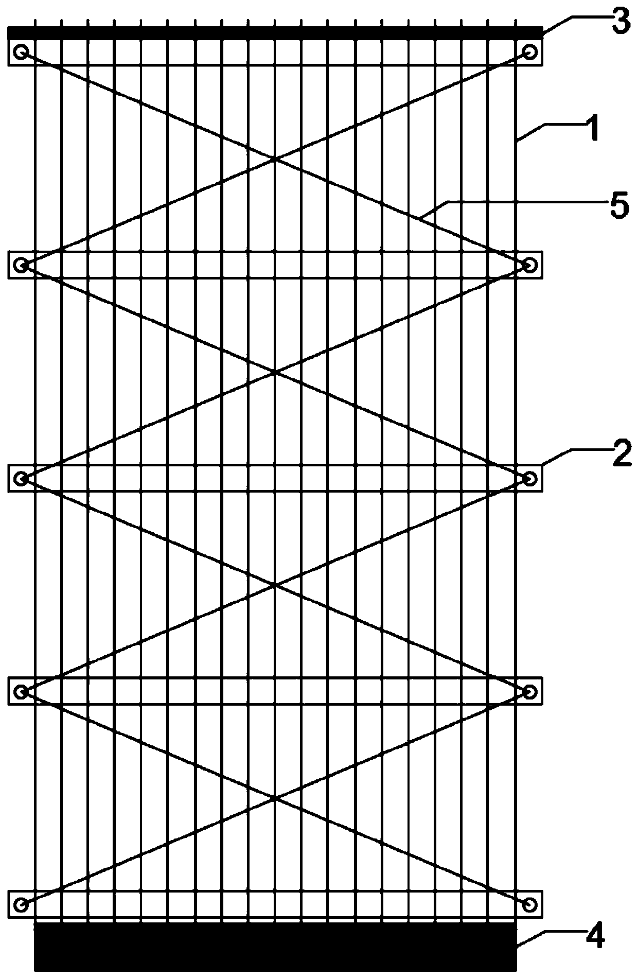 Flexible steel strand cage for underground diaphragm wall capable of self-adaptive slotting and deflection and its construction method