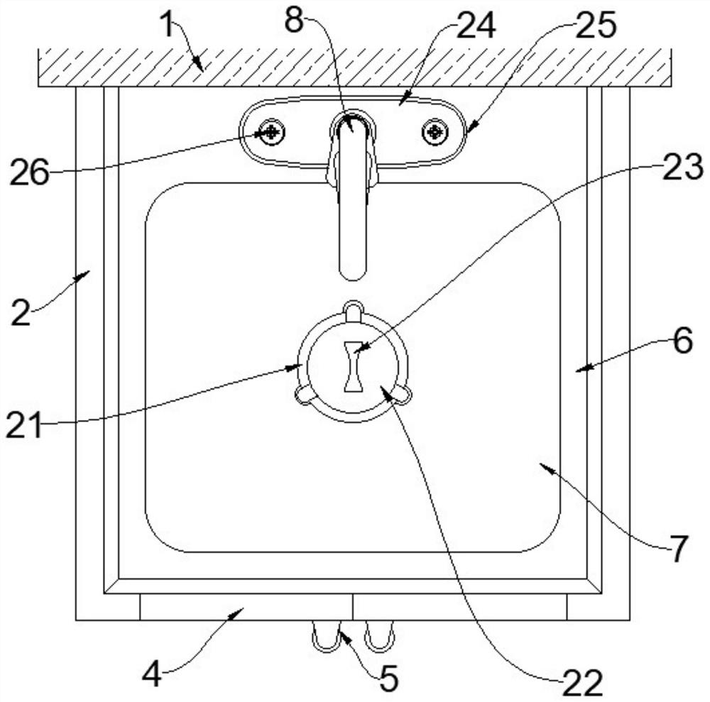 Matched water pool with faucet convenient to disassemble and assemble