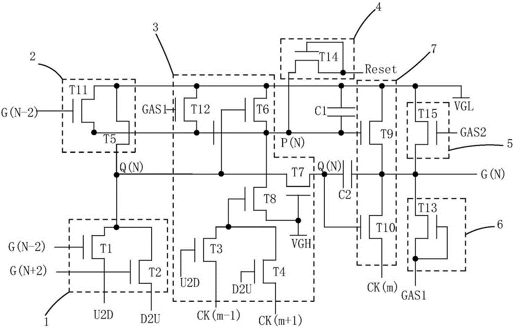 GOA circuit applied to In Cell type touch display panel