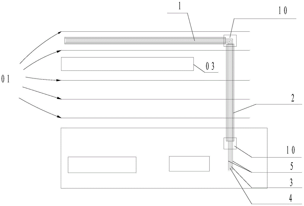 Heat insulation culvert pipe system between internal lines in railway station and burial and construction method