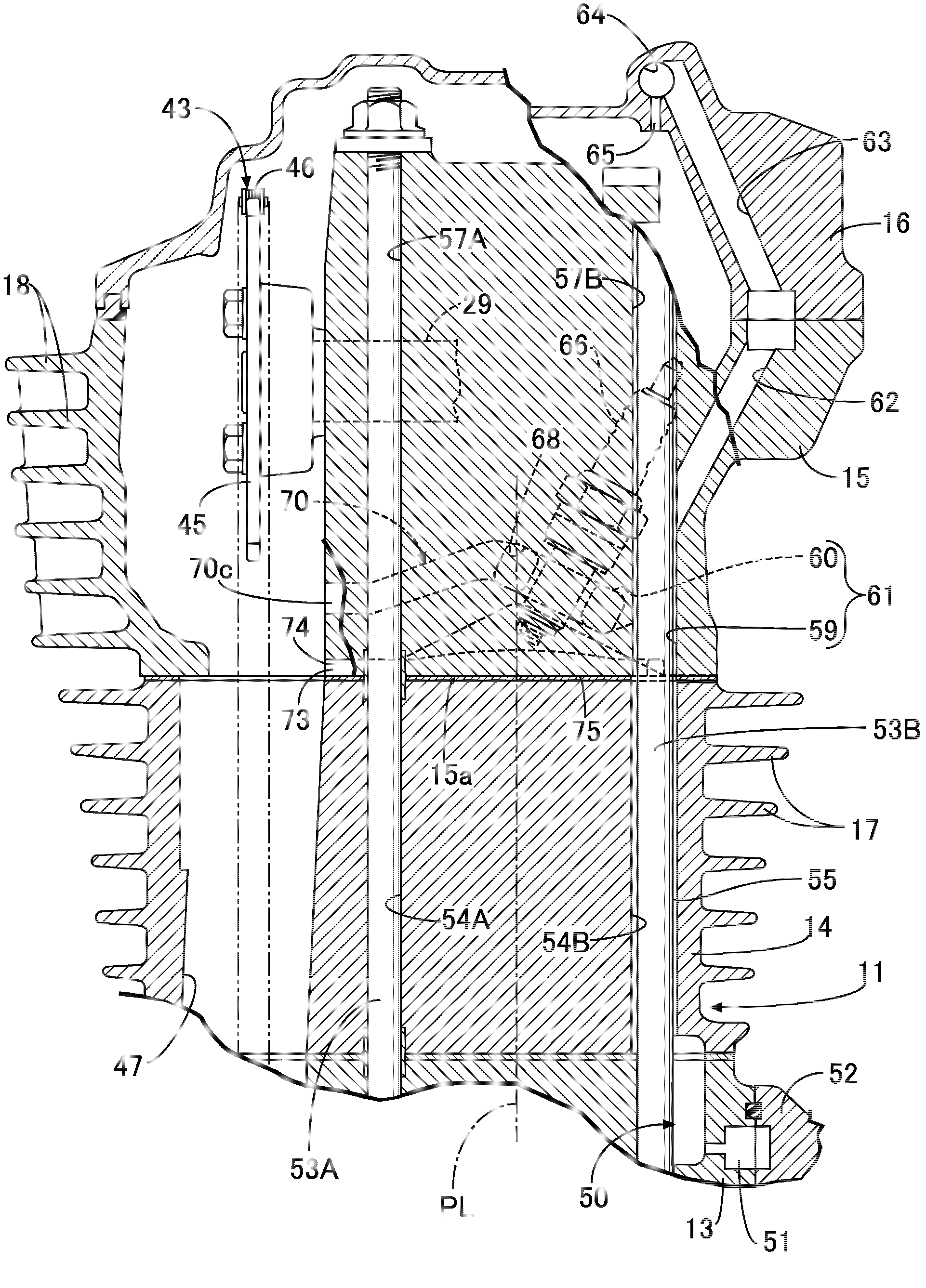 Oil cooling motor