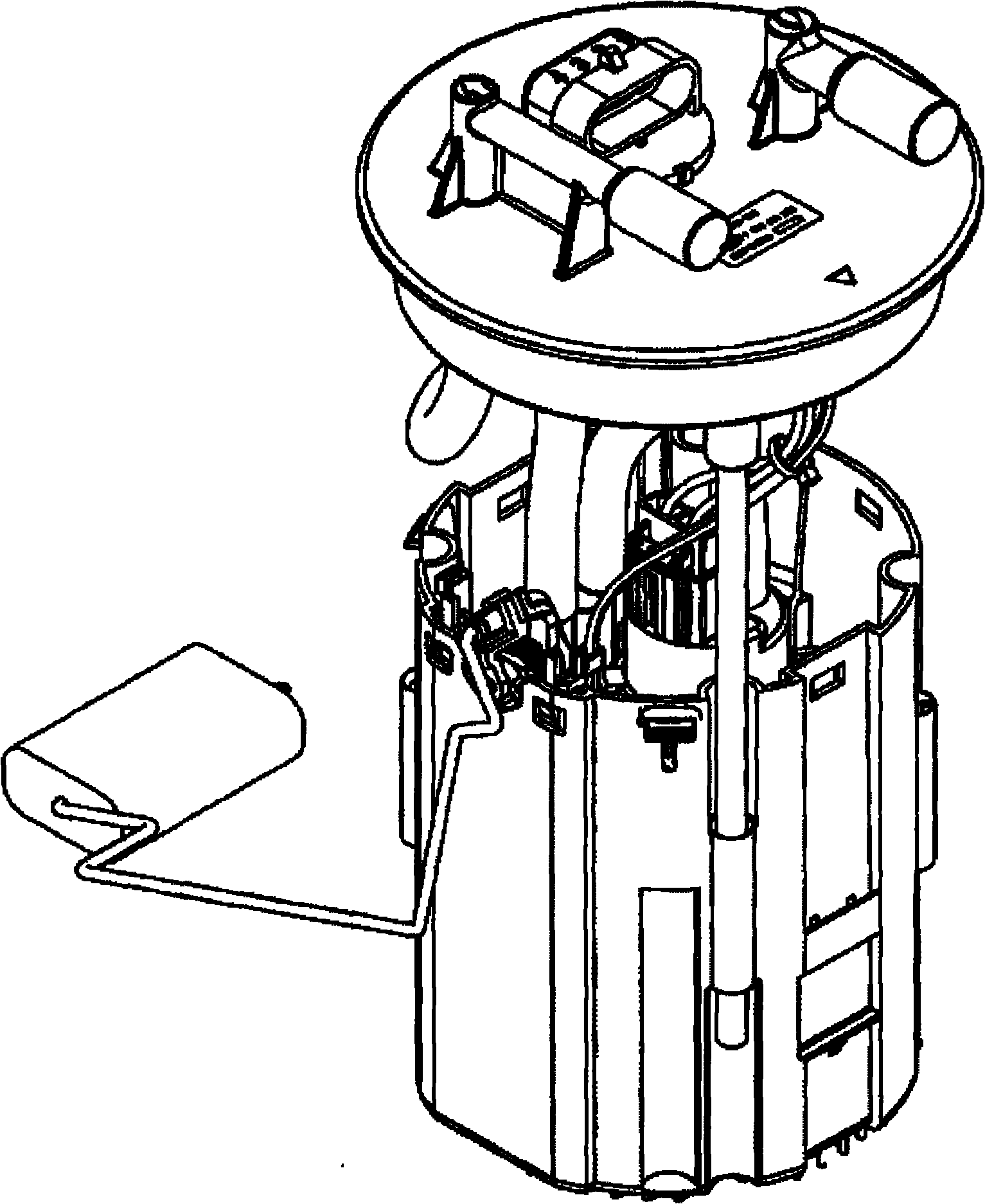 Flange assembly of oil feeding device for vehicle and electrical plug