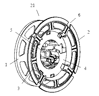 Damping structure for decelerating dust collector wire winding wheel