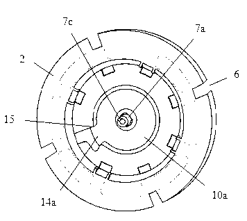 Damping structure for decelerating dust collector wire winding wheel