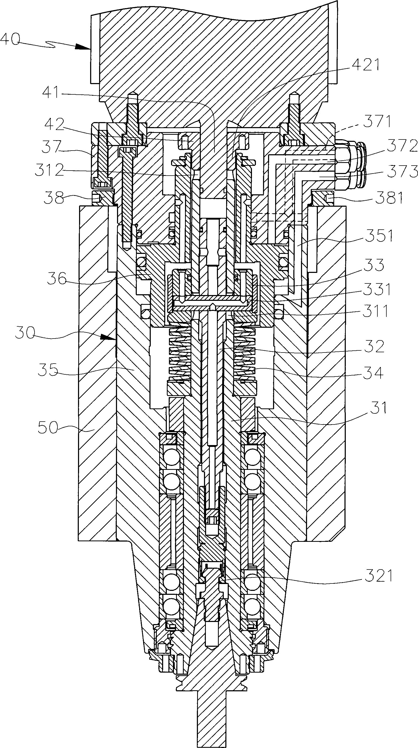 Direct-connecting main spindle for multiple-spindle processor