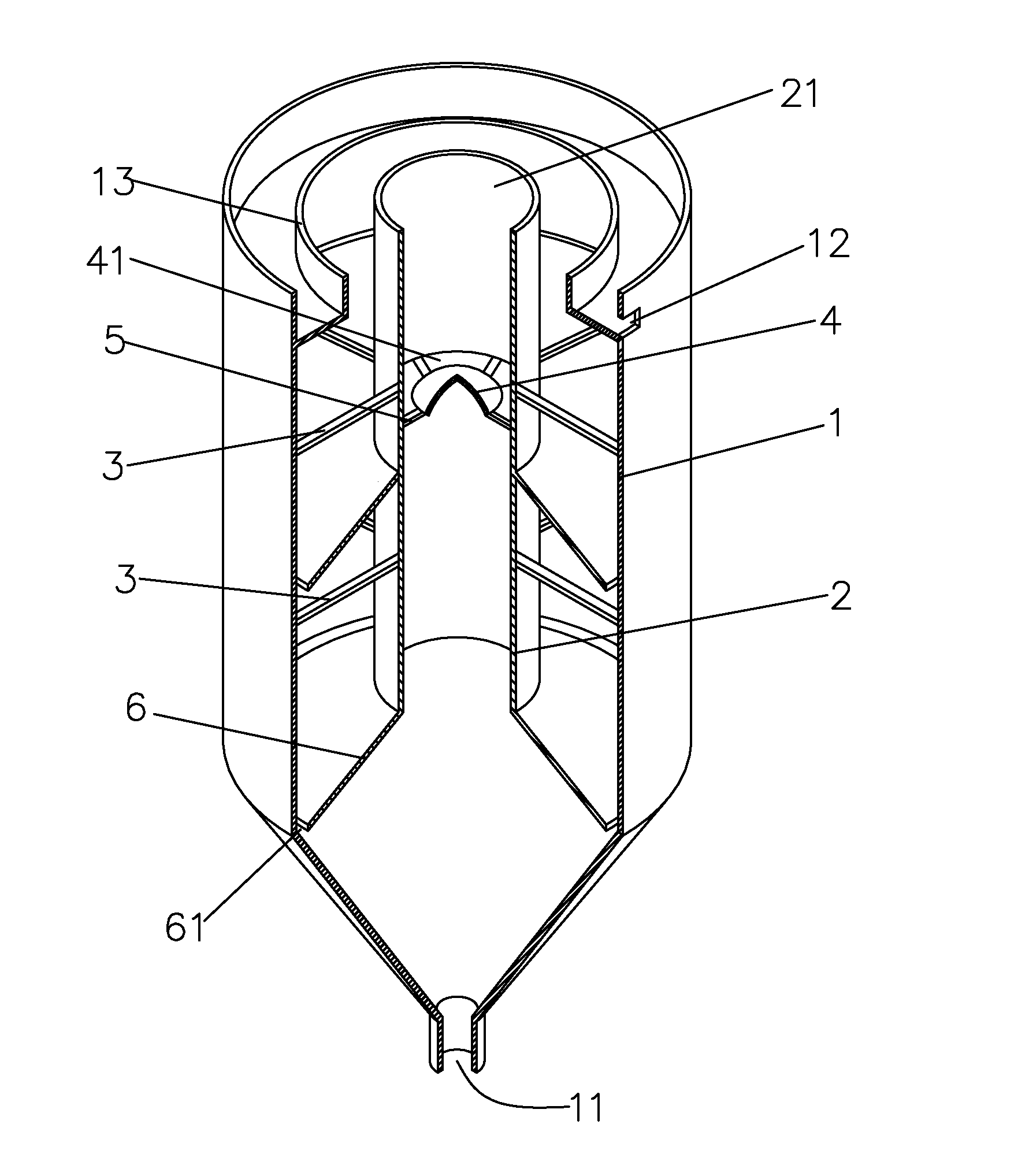 Fast settling concentration tank for sewage in gangue