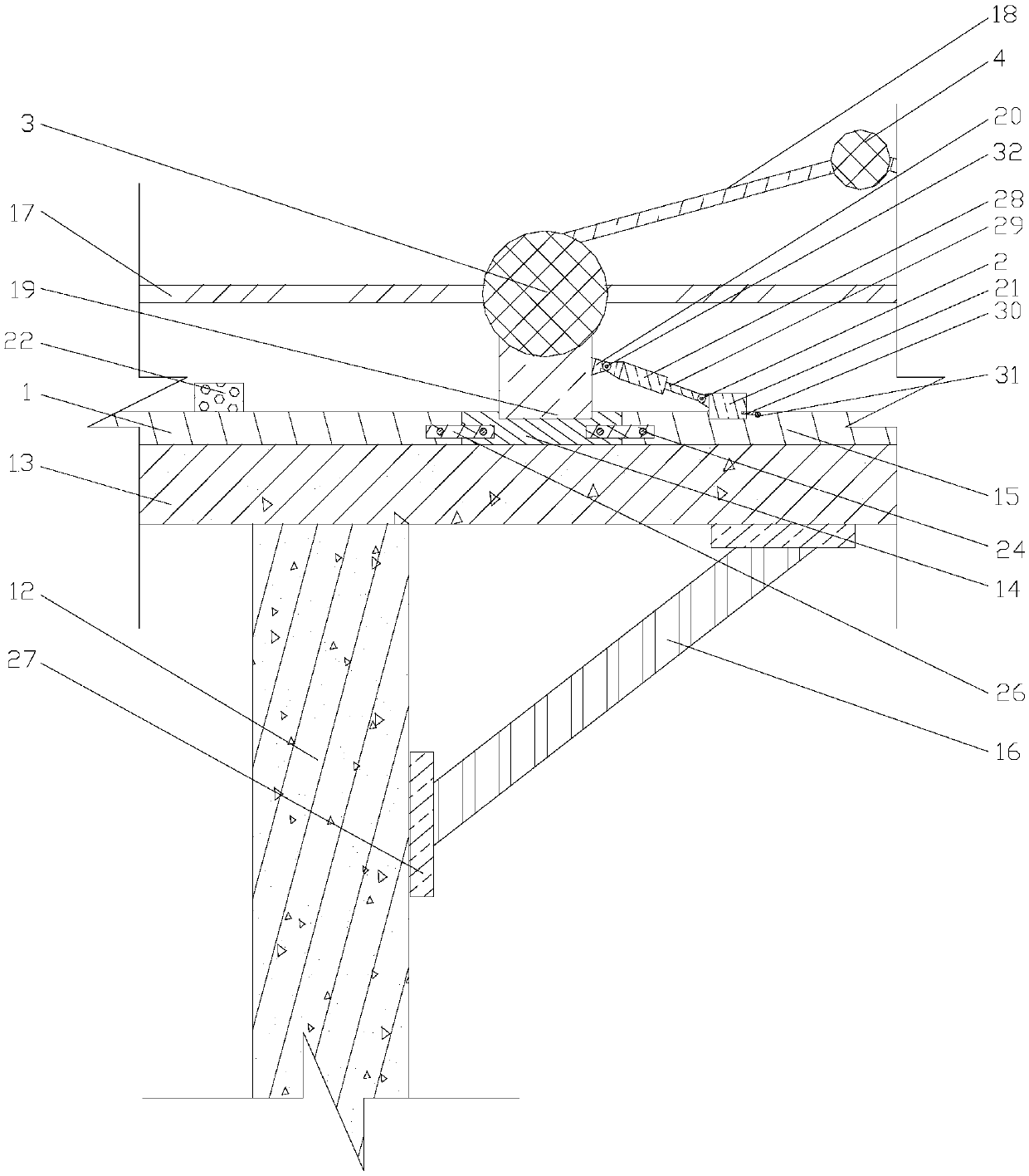 Accumulative sliding installation structure of grid roof and construction method