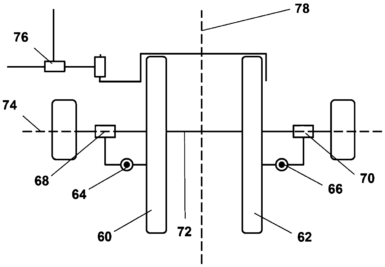 Unloading device, round baler and discharging method