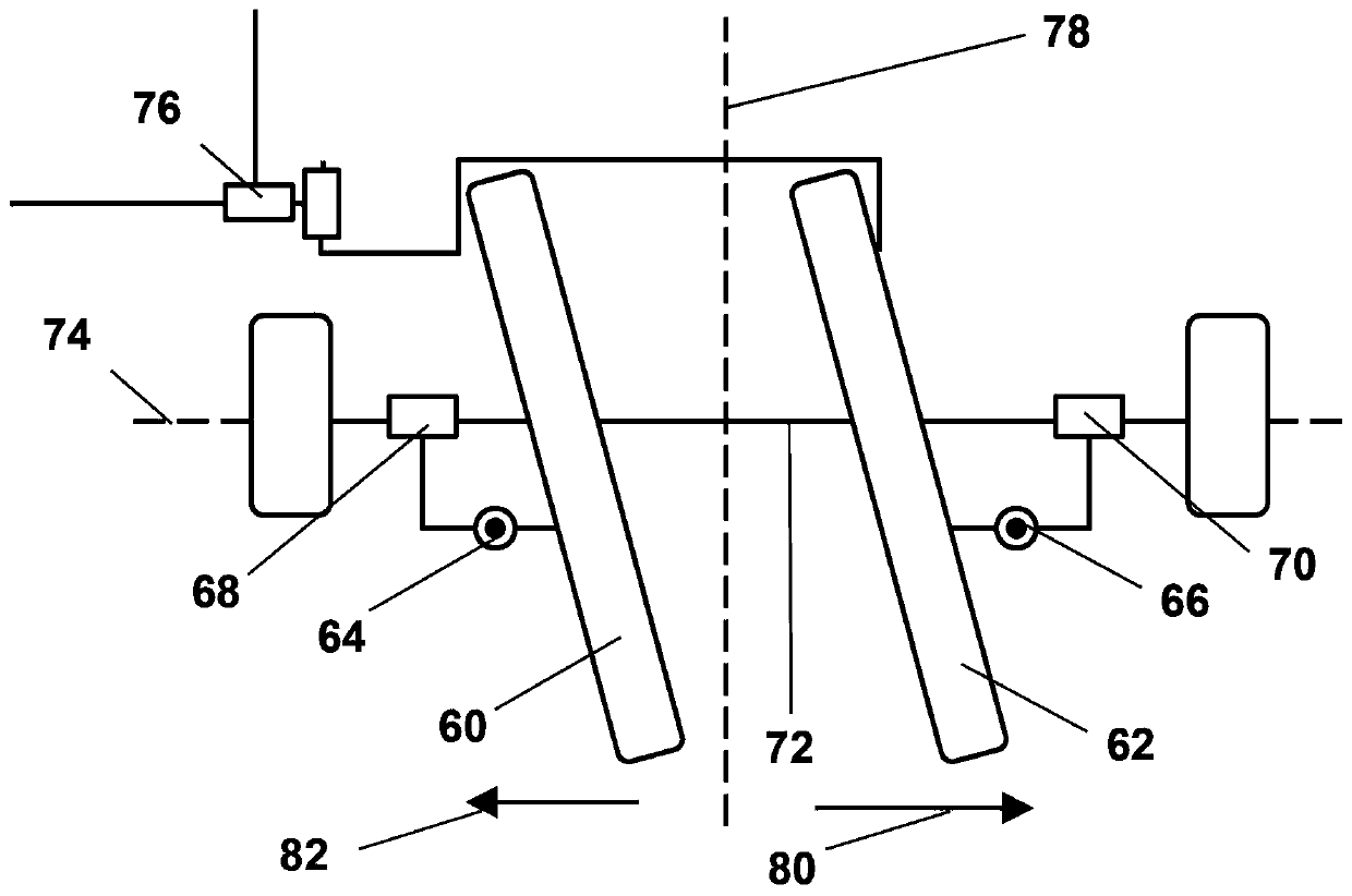 Unloading device, round baler and discharging method