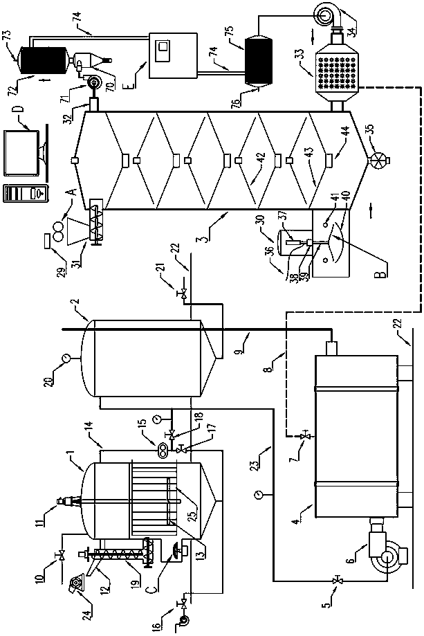 Straw comprehensive treatment device with tail heat recycling and cutting functions