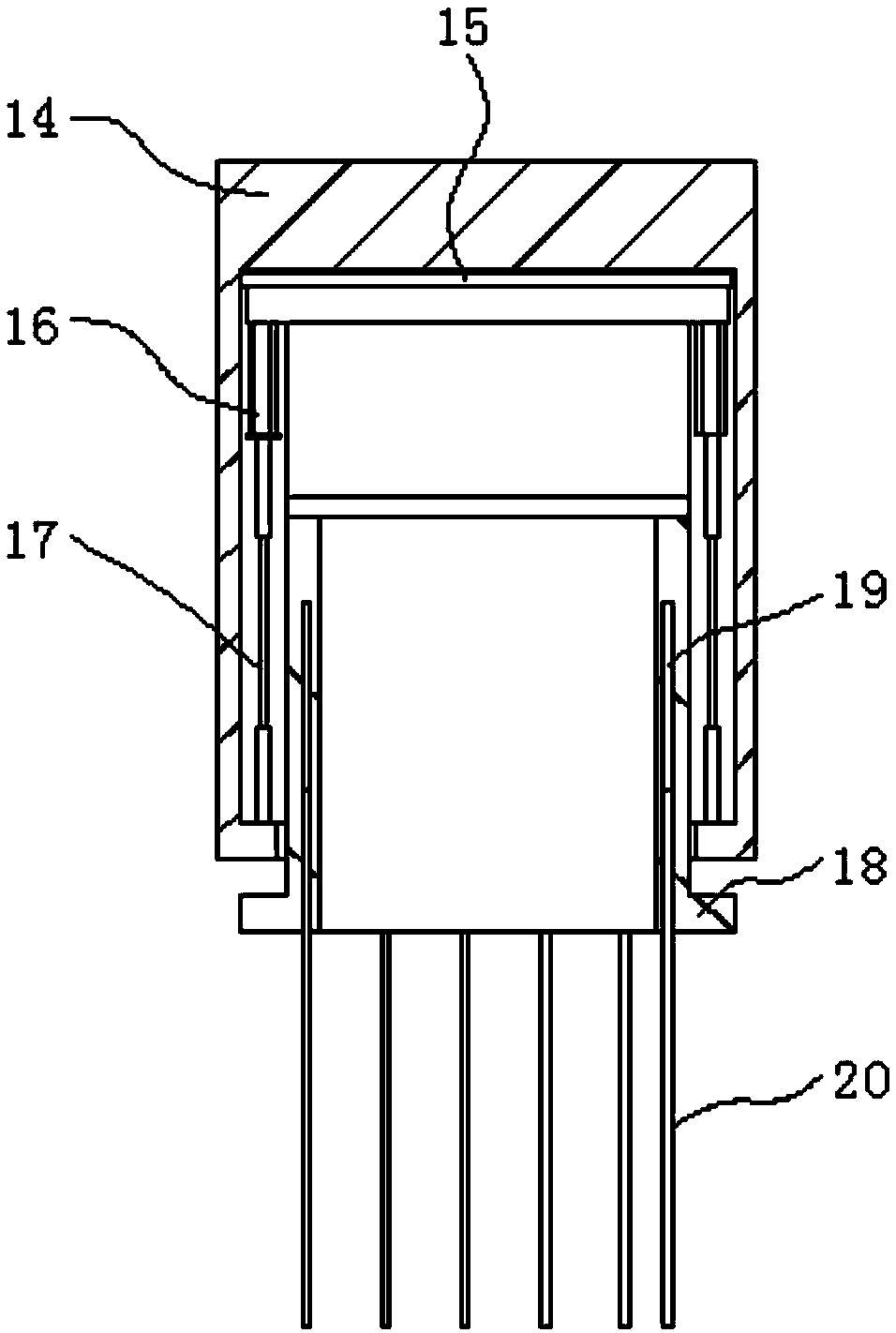 Internal carbon rod positioning and installation equipment for battery automatic production
