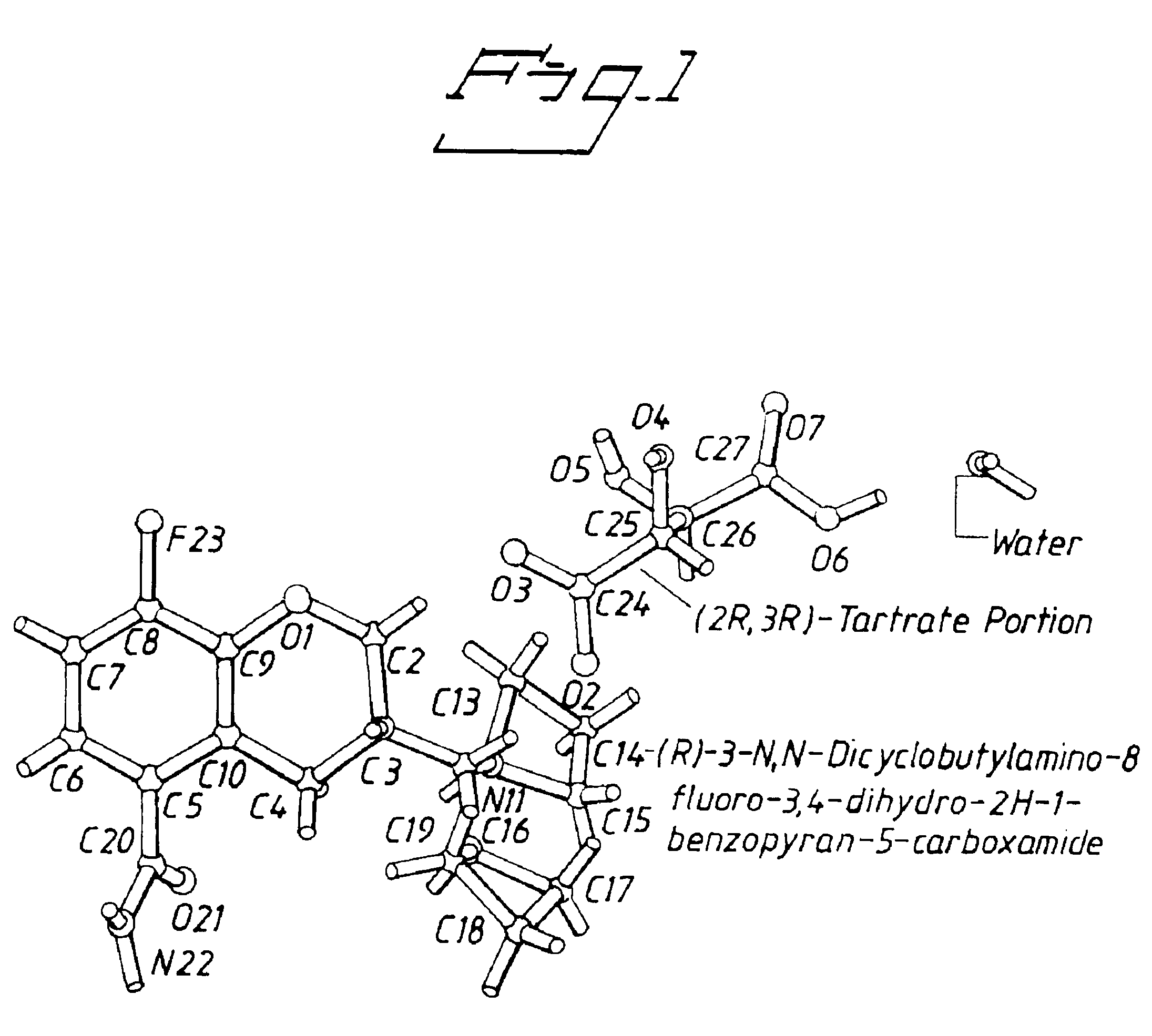 Tartrate salts of (R) -3-N,N- dicyclobutylamino-8-fluoro-3,4-dihydro-2H-1- benzopyran-5-carboxamide