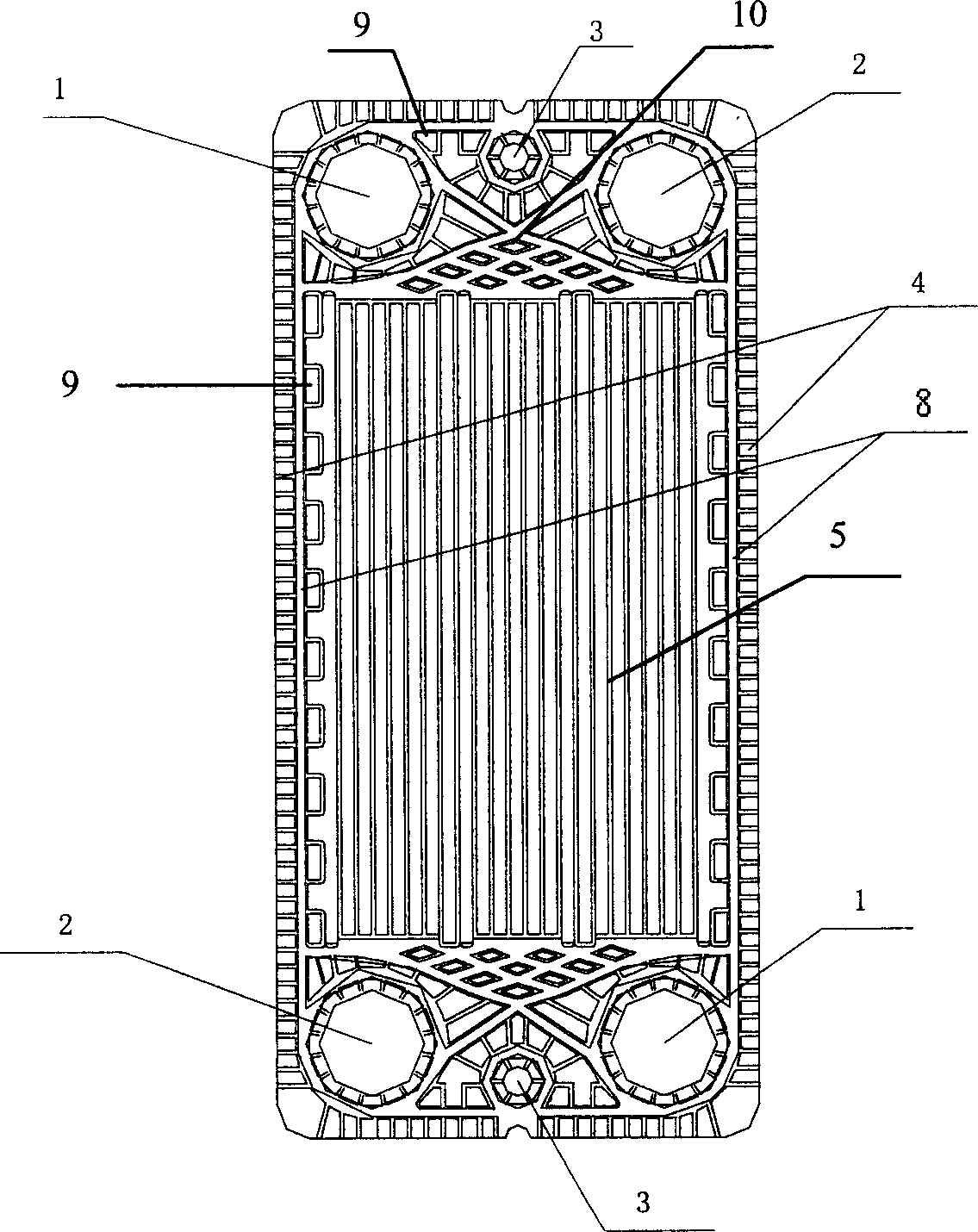 Impacted metal double polar plate structure and preparation method thereof