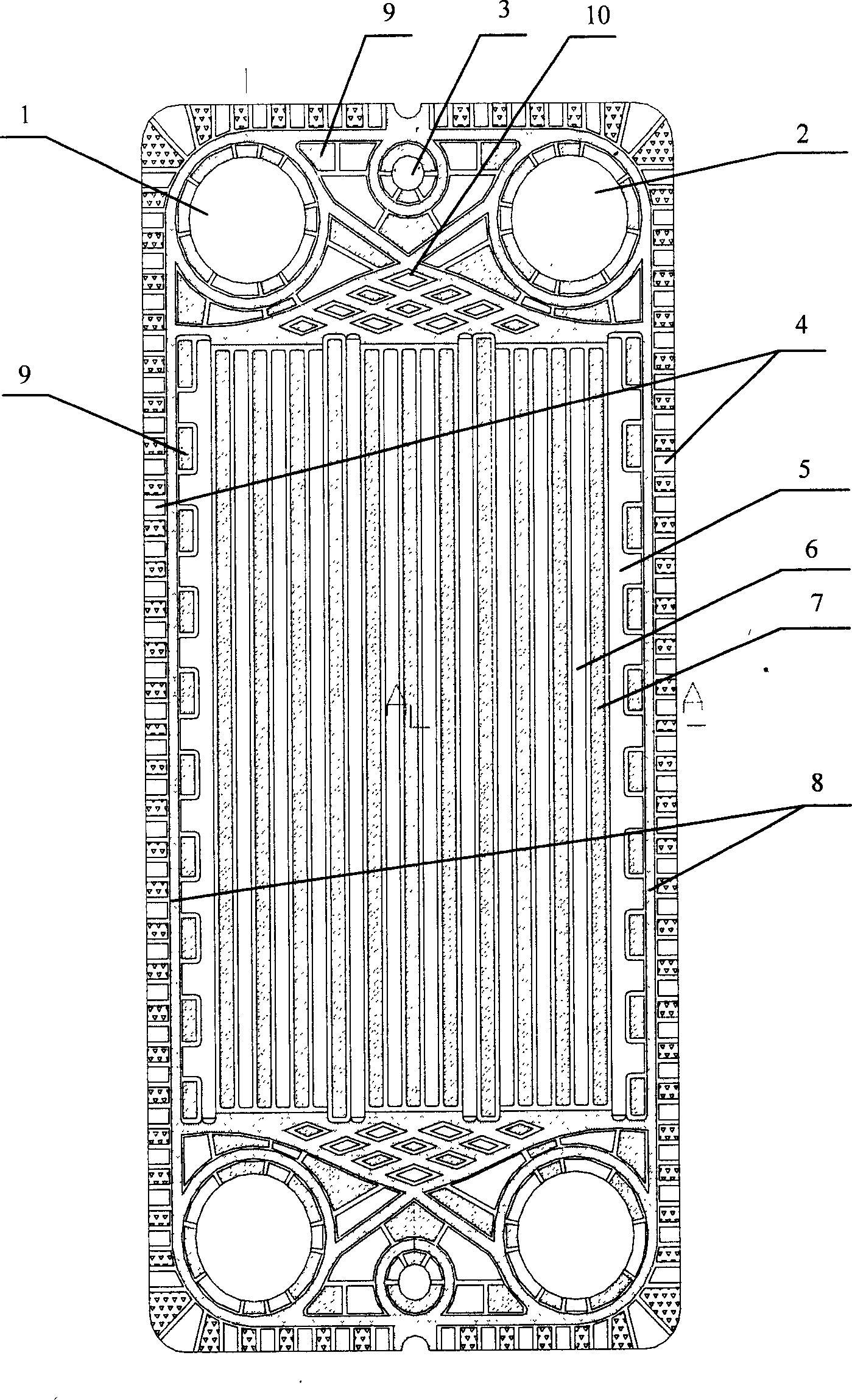 Impacted metal double polar plate structure and preparation method thereof