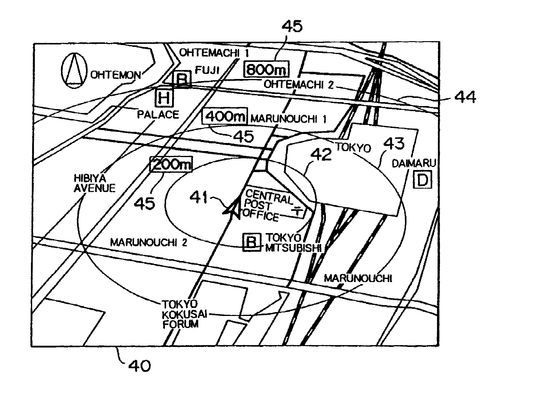 Electronic map apparatus and electronic map display method