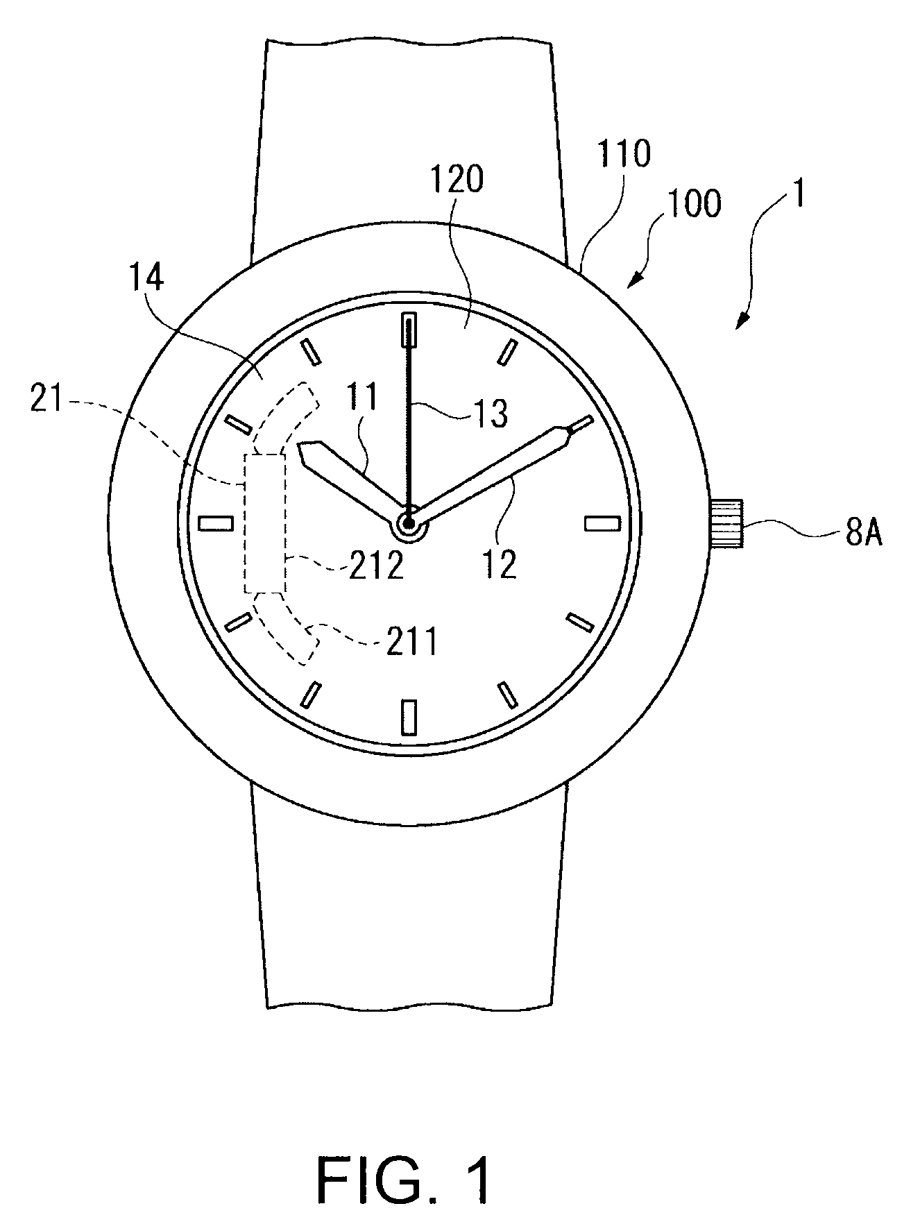 Electronic timepiece with internal antenna
