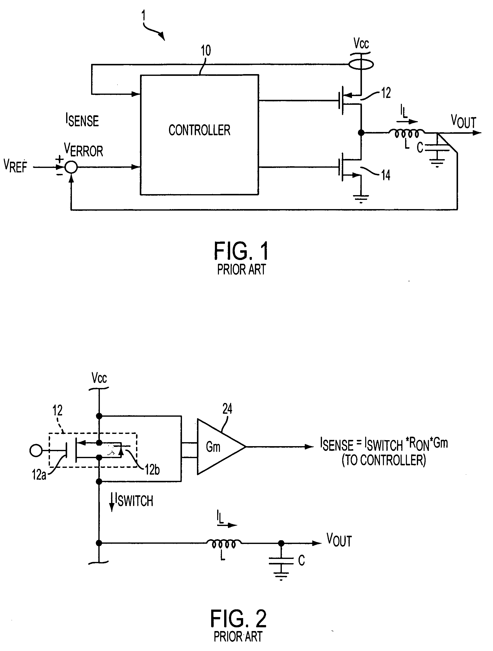 Method and apparatus for performing lossless sensing of positive and negative peak inductor currents in a high side switch